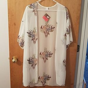 NWT I JOAH Cow Skull Kimono